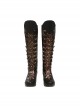 Wicked Madame Morrible Embroidery Styles Halloween Cosplay Accessories Black High Heel Boots