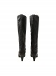 Wicked Madame Morrible Embroidery Styles Halloween Cosplay Accessories Black High Heel Boots