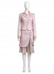 Movie Wicked Glinda Striped Suit Halloween Cosplay Costume Full Set
