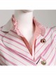 Movie Wicked Glinda Striped Suit Halloween Cosplay Costume Full Set