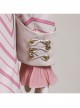 Movie Wicked Glinda Striped Suit Halloween Cosplay Costume Full Set