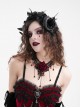 Black Lace Flower Dark Corners Decorated Gothic Style Headband Headdress