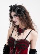 Black Lace Flower Dark Corners Decorated Gothic Style Headband Headdress
