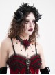 Black Lace Flower Dark Corners Decorated Gothic Style Headband Headdress