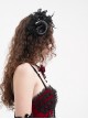 Black Lace Flower Dark Corners Decorated Gothic Style Headband Headdress