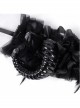 Black Lace Flower Dark Corners Decorated Gothic Style Headband Headdress