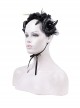 Black Lace Flower Dark Corners Decorated Gothic Style Headband Headdress