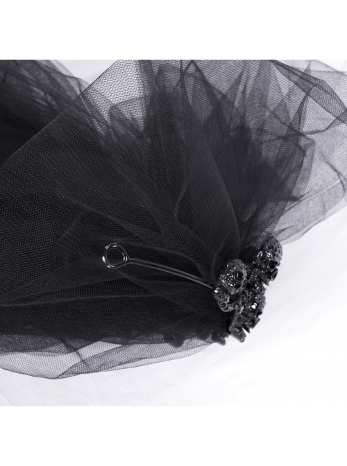 Halloween Dark Black Lace Gothic Style Women's Mesh Headdress