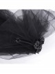 Halloween Dark Black Lace Gothic Style Women's Mesh Headdress