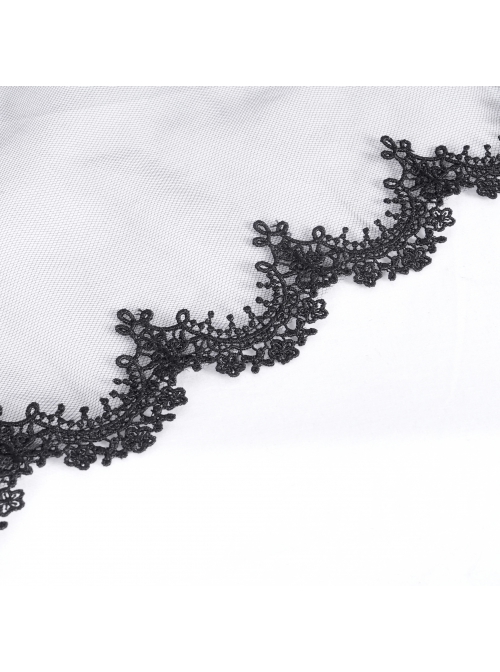 Halloween Dark Black Lace Gothic Style Women's Mesh Headdress