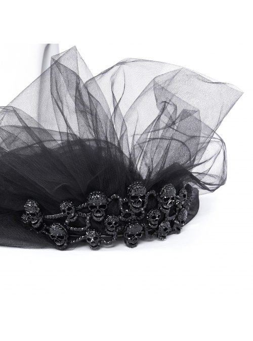 Halloween Dark Black Lace Gothic Style Women's Mesh Headdress