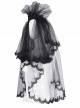 Halloween Dark Black Lace Gothic Style Women's Mesh Headdress
