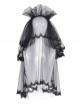 Halloween Dark Black Lace Gothic Style Women's Mesh Headdress
