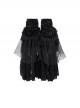 Black Personalized Lace Patchwork Fishtail Pleated Gothic Style Layered Leg Guards