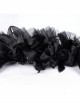 Halloween Black Devil Horns With Red Flowers Gothic Style Dark Headband Headdress