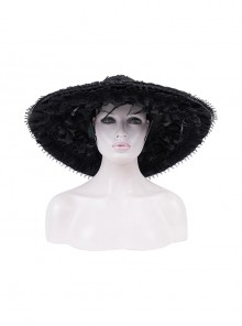 Halloween Death Note Black Layered Gothic Style Elegant Dress Hat