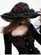 Halloween Death Note Black Layered Gothic Style Elegant Dress Hat