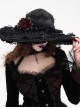 Halloween Death Note Black Layered Gothic Style Elegant Dress Hat