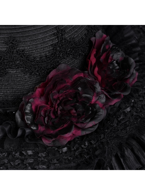 Halloween Death Note Black Layered Gothic Style Elegant Dress Hat