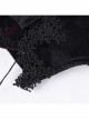 Black Palace Retro With Embroidery Lace Decoration Gothic Style Adjustable Gorgeous Waist Seal