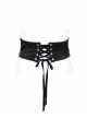 Black Palace Retro With Embroidery Lace Decoration Gothic Style Adjustable Gorgeous Waist Seal