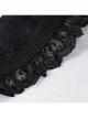 Personalized Black Lace Ruffles With Feather Decoration Gothic Pirate Tricorn Hat