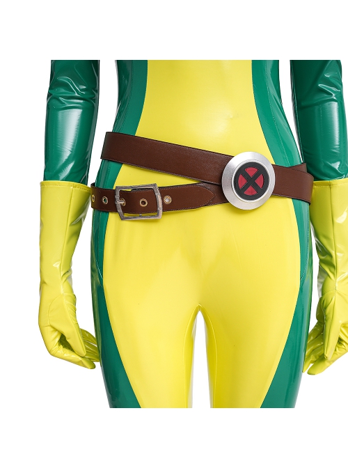 X-Men Rogue Halloween Bodysuit Cosplay Costume Full Set