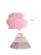 Movie Wicked Glinda Pink Wedding Dress Halloween Cosplay Costume Full Set
