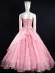 Movie Wicked Glinda Pink Wedding Dress Halloween Cosplay Costume Full Set