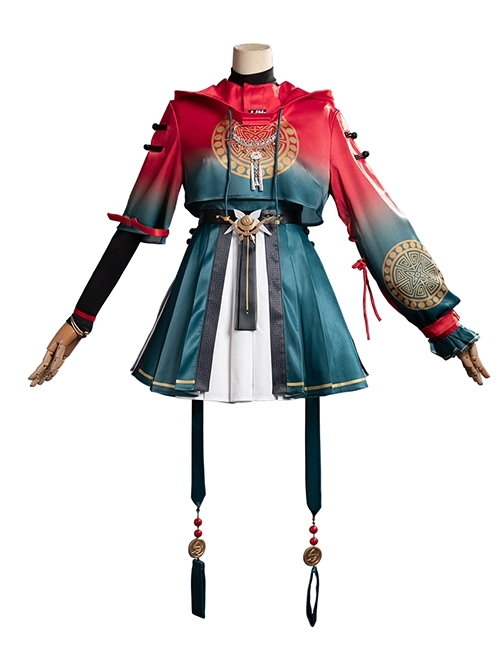 Game Gui Long Chao Rin Halloween Cosplay Costume Full Set