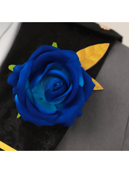 Game Final Fantasy Youth Sephiroth Blue Rose Night Of Thorns Halloween Cosplay Costume Set Without Shoes