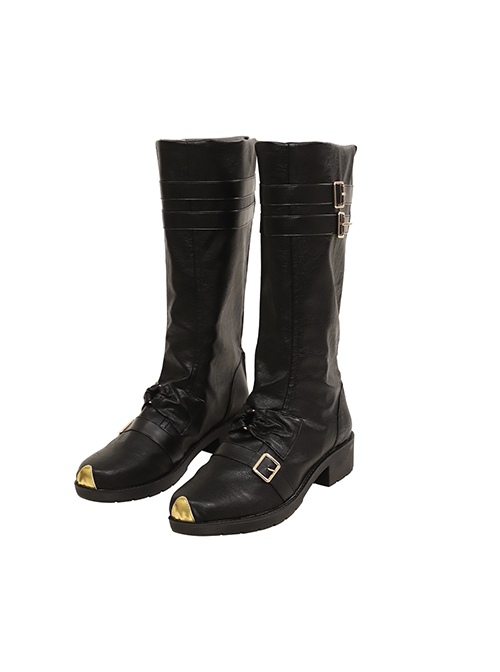 Game Final Fantasy Sephiroth Blue Rose Night Of Thorns Halloween Cosplay Accessories Black Boots
