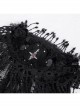 Halloween Black Long Lace Front Glass Pendant Decoration Gothic Style Lace Veil