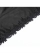 Dark Black Long Lace Mesh Lace With Hollow Mesh Hem Punk Style Cloak
