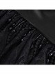 Dark Black Long Lace Mesh Lace With Hollow Mesh Hem Punk Style Cloak
