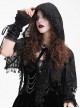Personalized Black Slightly Transparent Spider Web Pattern With Exquisite Floral Lace Gothic Style Fashion Hooded Short Cloak