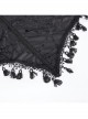 Personalized Black Slightly Transparent Spider Web Pattern With Exquisite Floral Lace Gothic Style Fashion Hooded Short Cloak