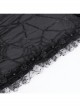 Personalized Black Slightly Transparent Spider Web Pattern With Exquisite Floral Lace Gothic Style Fashion Hooded Short Cloak