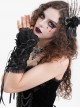 Black Sexy Pleated Lace Gothic Style Drawstring Gloves