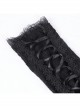 Black Sexy Pleated Lace Gothic Style Drawstring Gloves