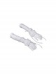 White Sexy Pleated Lace Gothic Style Drawstring Gloves
