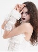 White Sexy Pleated Lace Gothic Style Drawstring Gloves