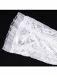White Sexy Pleated Lace Gothic Style Drawstring Gloves