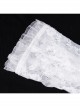 White Sexy Pleated Lace Gothic Style Drawstring Gloves