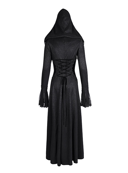 Personalized Black Tassel Pendant With Exquisite Japanese Buckle Back Tie Rope Design Gothic Style Hooded Long Sleeved Jacket