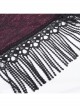 Personalized Wine Red Tassel Pendant With Exquisite Japanese Buckle Back Tie Rope Design Gothic Style Hooded Long Sleeved Jacket