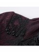 Personalized Wine Red Tassel Pendant With Exquisite Japanese Buckle Back Tie Rope Design Gothic Style Hooded Long Sleeved Jacket