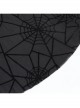 Sexy Black Slightly Transparent Spider Web Pattern Fabric Elastic Waist Design Punk Style Slim Flared Pants