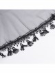 Personalized Black Micro Transparent Print Splicing Three Dimensional Lace Flower Trouser Legs Punk Style Slim Flared Pants