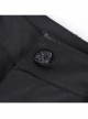 Personalized Black Simple Pleated Stitching Lace Mesh Fabric Gothic Style Pants